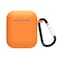 غطاء حماية ممتص للصدمات لسماعات ايربودز سيليكون مع حلقة أمان برتقالي