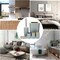 Bamboo Bathroom Accessories Set of 6 Modern Design 6 Pieces Bathroom Accessory Set Soap Dispenser Toothbrush Holder Tooth Mug Soap Dish Toilet Brush Rubbish for Bathroom Home Decor (Grey)