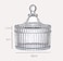 Upstore 1Pcs 300ml/10OZ Tent Shaped Crystal Glass Candy Dish With Lid Candy Box Sugar Bowl Jar Biscuit Barrel Candy Buffet Storage Container For Home Office Desk Decor