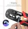 Vention RJ45 Crimping Tool Network Cable Crimper Cutting Tools Kits Crimping Stripper Punch Down RJ45, RJ12, RJ11 Ethernet Cable
