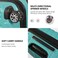 Eminent Hard Case Cabin Travel Bag Makrolon Polycarbonate Luggage Trolley Lightweight Expandable Zipper Suitcase 4 Quiet Wheels With TSA Lock KG82 Turquoise