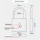 Decdeal - Smart Fingerprint Padlock Small Size Padlock Cabinet Fingerprint Lock Dormitory Anti-theft Lock O10/10 Silvery