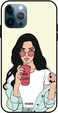 Theodor - Apple iPhone 12 Pro 6.1 Inch Case Girl Drinking Coffee Flexible Silicone Cover