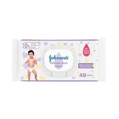 Johnsons Ultimate Clean Baby Wipes Jumbo 48 Count