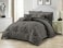 Comfy Luxe Soft 6 Pcs King Size Cotton Comforter Bedding Set-Brown