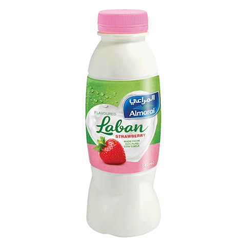 اشتري Almarai Flavored Laban Strawberry 340ml في السعودية