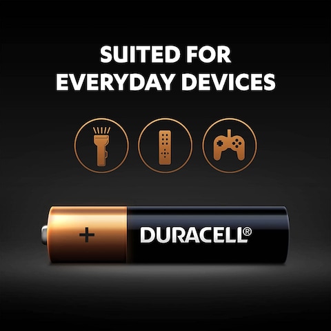 Duracell - AAA 1.5V Alkaline LR03 / MN2400 Batteries Long Lasting Power - Pack of 20 - 10 Years Shelf Life
