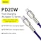 Baseus USB-C to Lightning Fast Charging Data Transfer Cable Type-C PD 20W Cafule Series Fast Power Delivery 1m Purple