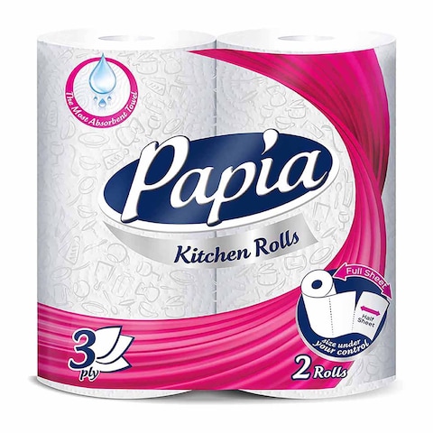 Papia Kitchen Towel  3 ply , 2 Roll
