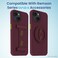 Remson Mag-X Magnetic Hybrid Protective Silicone Case Military Grade Protection For iPhone 14 (Maroon)