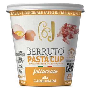 Berruto Pasta Cup Fettuccine Alla Carbonara 70GR