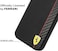 CG Mobile Ferrari Hard Case PU Smooth And Carbon Effect Vertical Stripe Metal Logo For iPhone 13 Pro Max (6.7") - Black