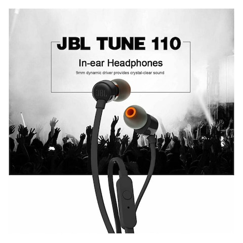 JBL Earphone Ear T110 Black