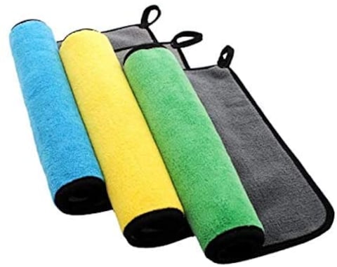 lavish 3 Pack Car Microfiber Cleaning Cloths, Lint Free Microfibre Drying Towel Super Absorbent Ultra-Thick Dual Layer or Polishing Washing Waxing and Auto Detailing Towels, 30 * 40cm