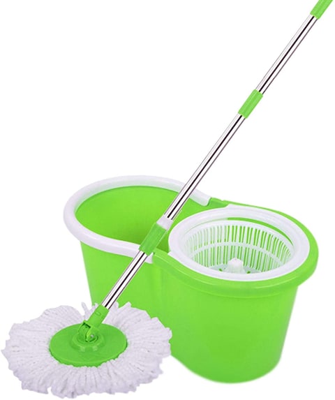 Generic Spin Mops 360 Degree Spinning Mop Bucket Home Cleaning With 2 Mop Heads