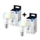 WiZ Smart Bulb Tunable White A60 LED Wi-Fi ( Compatible With Google Assistant, Alexa &amp; Siri)- 2 White Bulbs Bundle,  2 Years Warranty