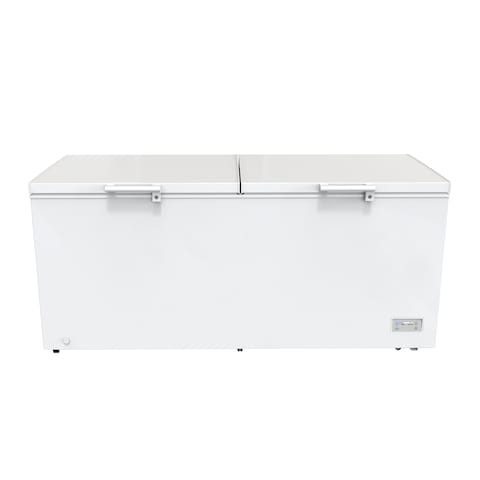 Aftron 700L Gross Capacity Double Door Chest Freezer, White, AFF700H