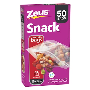 Uncle Bills Snack Bags Press Lock 50Pk