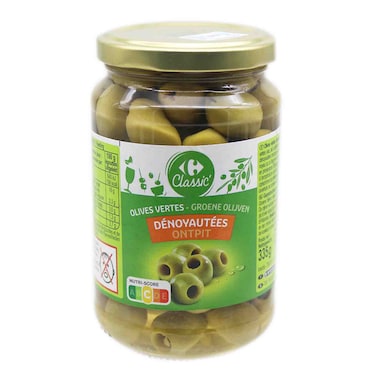 Carrefour Pitted Green Olives 37Cl