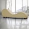 In House Romantic Chaise Longue Luxury And Romantic Design Sofa With Bed Mode Of Velvet Fabric With Lower Decorative Silver Buttons - Dark Ivory