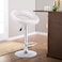 LANNY Modern Bar Stool T307G WHITE High Arm Chair With Leather Seat and Adjustable Height-Up and Dwon for Kitchen/Bar shop/Dining Room/Home/Restaurant/Study/Desk/Computer/Counter/Indoor/Cocktail