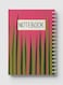 Lowha Spiral Notebook With 60 Sheets And Hard Paper Covers With Grass Design, For Jotting Notes And Reminders, For Work, University, School