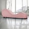 In House Romantic Chaise Longue Luxury And Romantic Design Sofa With Bed Mode Solid Pattern Of Velvet Fabric - Light Pink