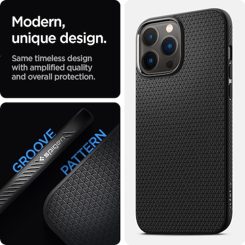 Spigen Liquid Air designed for iPhone 13 Pro MAX case cover - Matte Black