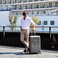 Biggdesign Ocean Carry On Luggage, Hardshell Luggage with Spinner Wheel, Travel Suitcase, Lock System, Lightweight, Gray, Small, 28 Inch