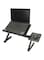 Generic Adjustable Laptop Desk Stand With Cooling Fan Holes Black