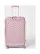 Partner 3-Piece Textured Checkered Luggage Trolley Set, Light Pink