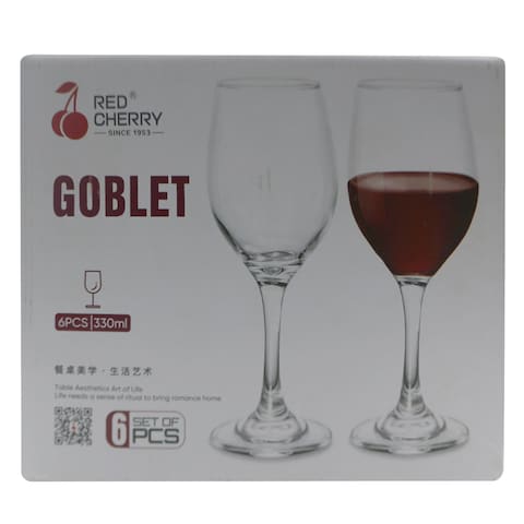 Red Cherry Goblet 330Ml G3057 6Pieces