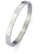 Hs - Stainless Steel Crystal Bangle Bracelet Silver