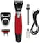 Geepas GTR56016UK,Geepas Rechargeble Trimmer, Red,