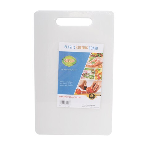 Gitco Plastic Cutting Board - White