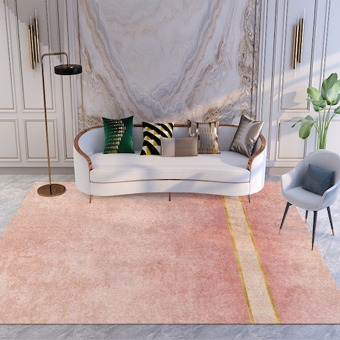 Area Rug Antislip Modern Sheep Fur Floor Carpet for Indoor Living Room Dining Room Bedroom with Beautiful Design (Size 120&times;160CM)