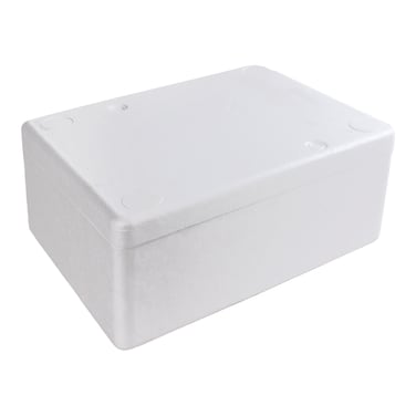Thermocol Ice Box With Lid White 38x30x16cm
