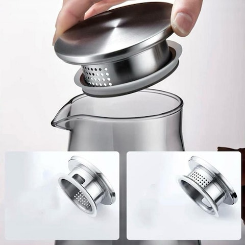 GREY WATER PITCHER 1850 ml WITH 4 GLASSES