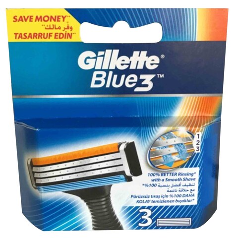 Gillette Blue 3 Shaving Razor Cartridge 3 Piece