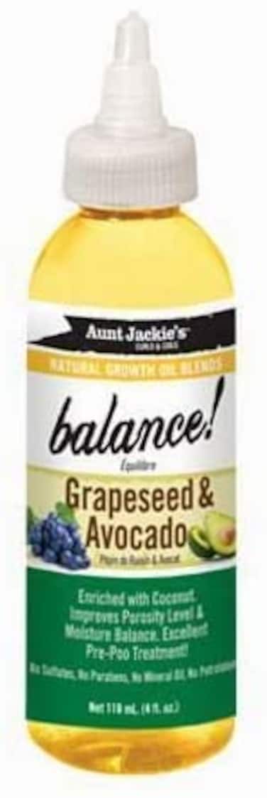 Aunt Jackie's Growth Oil Grapeseed &amp; Avocado, 4oz