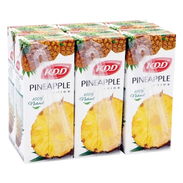 KDD Pineapple Juice 180ml x Pack of 6