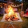 Portable Fire Pit Outdoor Mesh Screens Stainless Steel Stand Fire Place