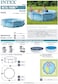 Intex 28206 Pool Frame Beachside 305 x 76 cm, Light Blue, 28206NP, Beachside Metal Frame Pool