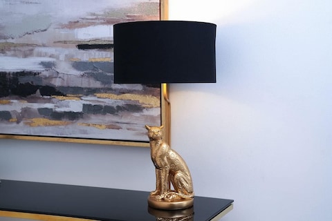 Pan Emirates Home Furnishings Home Jaguar E27 Table Lamp 36X36X64 cm- Gold