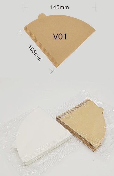 Sue&rsquo;s choice: Coffee Filters, 40 Count 1-4 Cups Cone Paper Filters Disposable Coffee Filters Paper, Compatible with V60 Filter 01 Pour Over Coffee Dripper ( White/Size 01)