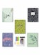 Lowha Set Of 5 Spiral Notebooks For School, 60 Sheets With Hard Paper Covers For Arabic, English, Mathematics With A Set Of School Supplies