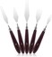 Generic Generic 5Pcs Stainless Steel Paint Scraper, Wooden Handle Palette Painting Knife Set, Watercolor Oil Acrylic Paint Spatula, Metal Art Tools, Oil Painting Accessories