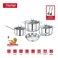Prestige Stainless Steel Cookware Set Silver 9 PCS