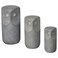 Decoration Set Of 3 Owl Grey