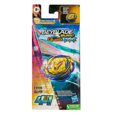 Hasbro F7777 Burst QuadStrike Fierce Achilles A8 Spinning Top Beyblade 8+ Years